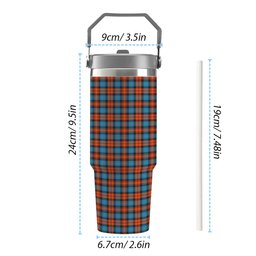 ScotsTee Shop Scottish McLachlan Ancient Tartan Flip Straw Tumbler 20oz 30oz