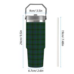 ScotsTee Shop Scottish Henderson MacKendrick Tartan Flip Straw Tumbler 20oz 30oz