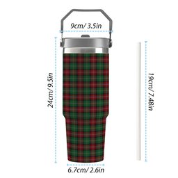 ScotsTee Shop Scottish Sawyer Tartan Flip Straw Tumbler 20oz 30oz