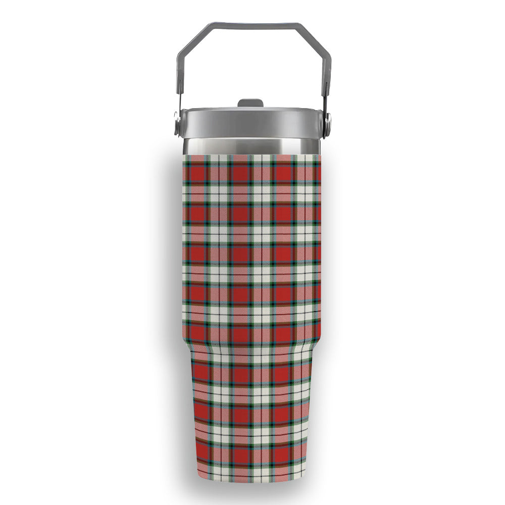 ScotsTee Shop Scottish Rose Dress Ancient Tartan Flip Straw Tumbler 20oz 30oz