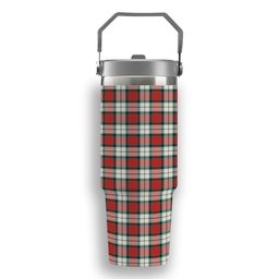 ScotsTee Shop Scottish Rose Dress Ancient Tartan Flip Straw Tumbler 20oz 30oz