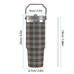 ScotsTee Shop Scottish MacBean Dress Tartan Flip Straw Tumbler 20oz 30oz
