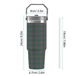 ScotsTee Shop Scottish MacFarlane Hunting Ancient Tartan Flip Straw Tumbler 20oz 30oz