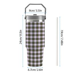 ScotsTee Shop Scottish MacPherson Dress Modern Tartan Flip Straw Tumbler 20oz 30oz