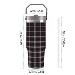 ScotsTee Shop Scottish MacDonald Dress Tartan Flip Straw Tumbler 20oz 30oz