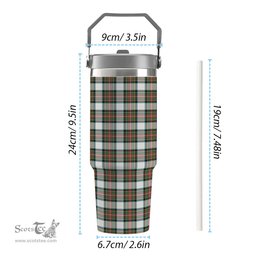 ScotsTee Shop Scottish Stewart Dress Ancient Tartan Flip Straw Tumbler 20oz 30oz