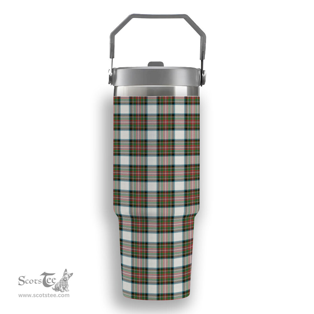 ScotsTee Shop Scottish Stewart Dress Ancient Tartan Flip Straw Tumbler 20oz 30oz