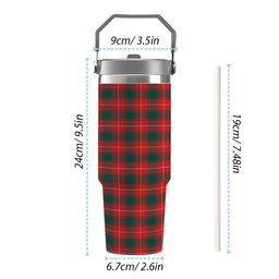 ScotsTee Shop Scottish MacFie Modern Tartan Flip Straw Tumbler 20oz 30oz