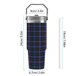 ScotsTee Shop Scottish Hunter Modern Tartan Flip Straw Tumbler 20oz 30oz