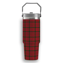 ScotsTee Shop Scottish MacDonell of Keppoch Modern Tartan Flip Straw Tumbler 20oz 30oz