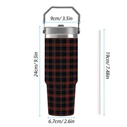 ScotsTee Shop Scottish York Region Pipe Band Tartan Flip Straw Tumbler 20oz 30oz