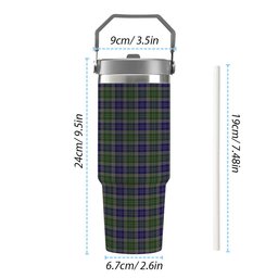 ScotsTee Shop Scottish MacGiboney or MacGibboney Tartan Flip Straw Tumbler 20oz 30oz