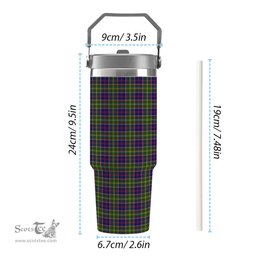 ScotsTee Shop Scottish Whitefoord Tartan Flip Straw Tumbler 20oz 30oz