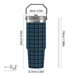 ScotsTee Shop Scottish McCorquodale Ancient Tartan Flip Straw Tumbler 20oz 30oz