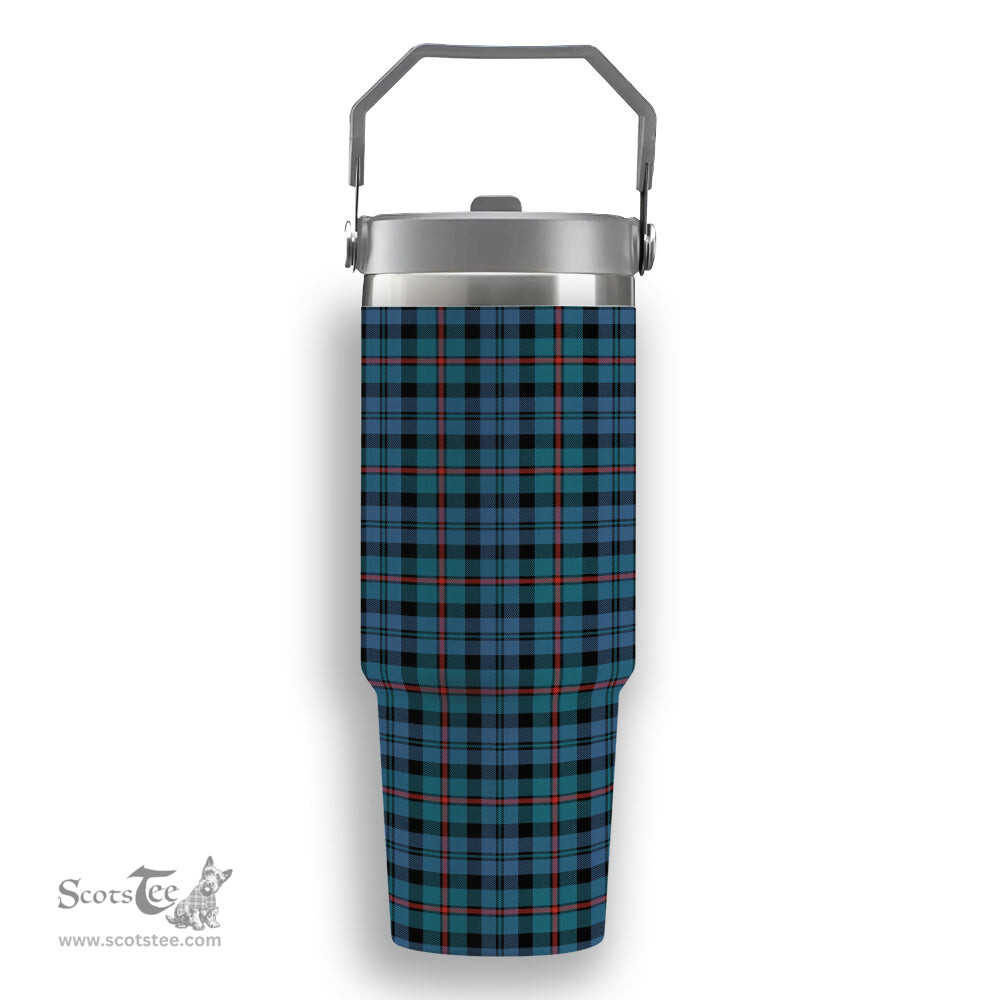 ScotsTee Shop Scottish McCorquodale Ancient Tartan Flip Straw Tumbler 20oz 30oz
