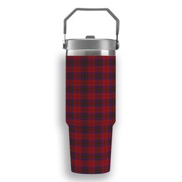 ScotsTee Shop Scottish Leslie Red Tartan Flip Straw Tumbler 20oz 30oz