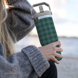 ScotsTee Shop Scottish Wishart Hunting Ancient Tartan Flip Straw Tumbler 20oz 30oz
