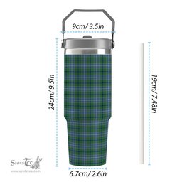 ScotsTee Shop Scottish Wishart Hunting Ancient Tartan Flip Straw Tumbler 20oz 30oz