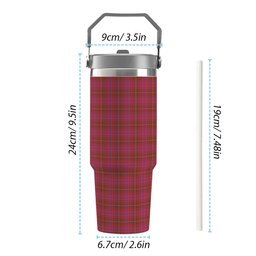 ScotsTee Shop Scottish McLeod Red Ancient Tartan Flip Straw Tumbler 20oz 30oz