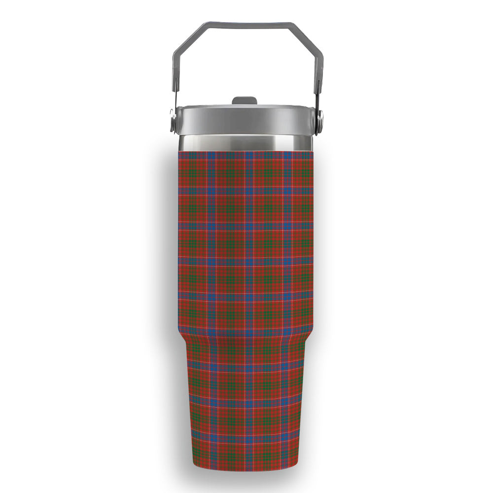 ScotsTee Shop Scottish Lumsden Waistcoat Ancient Tartan Flip Straw Tumbler 20oz 30oz