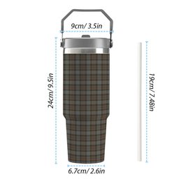 ScotsTee Shop Scottish Outlander Fraser Tartan Flip Straw Tumbler 20oz 30oz