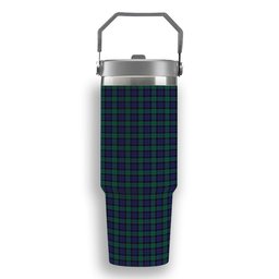 ScotsTee Shop Scottish Graham of Menteith Tartan Flip Straw Tumbler 20oz 30oz
