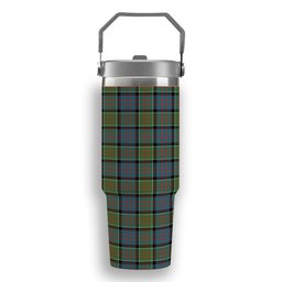 ScotsTee Shop Scottish MacDonald of Clan Ranald Ancient Tartan Flip Straw Tumbler 20oz 30oz