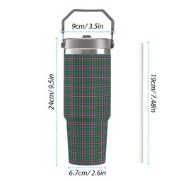 ScotsTee Shop Scottish McFarlane Hunting Ancient Tartan Flip Straw Tumbler 20oz 30oz