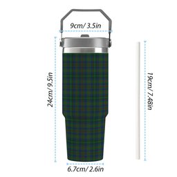 ScotsTee Shop Scottish Moncreiffe of Atholl Tartan Flip Straw Tumbler 20oz 30oz