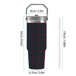 ScotsTee Shop Scottish Jardine Dress Tartan Flip Straw Tumbler 20oz 30oz