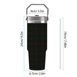 ScotsTee Shop Scottish Renwick Tartan Flip Straw Tumbler 20oz 30oz