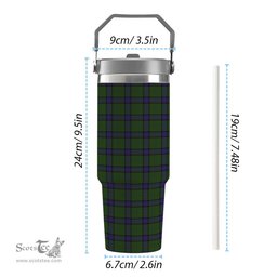ScotsTee Shop Scottish MacWilliam Hunting Tartan Flip Straw Tumbler 20oz 30oz