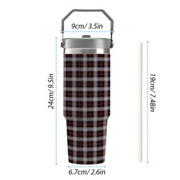ScotsTee Shop Scottish Merrilees Tartan Flip Straw Tumbler 20oz 30oz