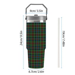 ScotsTee Shop Scottish McDuff Hunting Ancient Tartan Flip Straw Tumbler 20oz 30oz