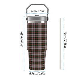 ScotsTee Shop Scottish MacDuff Dress 3 Tartan Flip Straw Tumbler 20oz 30oz