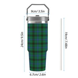 ScotsTee Shop Scottish Henderson Ancient Tartan Flip Straw Tumbler 20oz 30oz