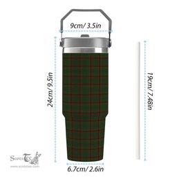 ScotsTee Shop Scottish MacCracken Hunting Tartan Flip Straw Tumbler 20oz 30oz