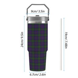 ScotsTee Shop Scottish Hay of Megginch Tartan Flip Straw Tumbler 20oz 30oz