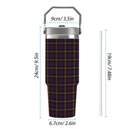 ScotsTee Shop Scottish MacSporran Tartan Flip Straw Tumbler 20oz 30oz