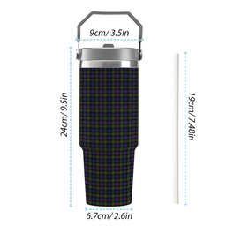ScotsTee Shop Scottish Murray of Atholl Modern Tartan Flip Straw Tumbler 20oz 30oz