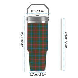 ScotsTee Shop Scottish Wilson Janet Ancient Clan Tartan Flip Straw Tumbler 20oz 30oz