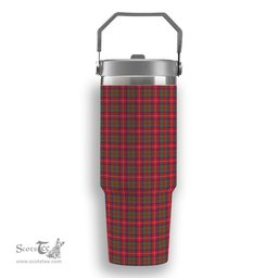 ScotsTee Shop Scottish Shaw Red Modern Tartan Flip Straw Tumbler 20oz 30oz