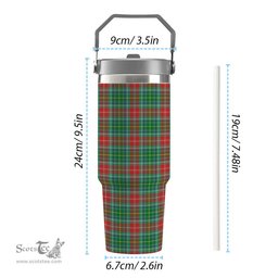 ScotsTee Shop Scottish Muirhead SC Tartan Flip Straw Tumbler 20oz 30oz