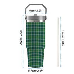 ScotsTee Shop Scottish McDonald Lord of the Isles Hunting Ancient Tartan Flip Straw Tumbler 20oz 30oz