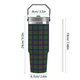ScotsTee Shop Scottish Stewart of Appin Hunting Modern Tartan Flip Straw Tumbler 20oz 30oz