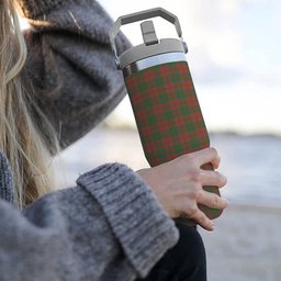 ScotsTee Shop Scottish McDonald of Glencoe Ancient Tartan Flip Straw Tumbler 20oz 30oz
