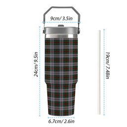 ScotsTee Shop Scottish McDuff Dress Tartan Flip Straw Tumbler 20oz 30oz
