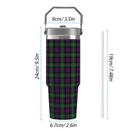 ScotsTee Shop Scottish Wilson Tartan Flip Straw Tumbler 20oz 30oz
