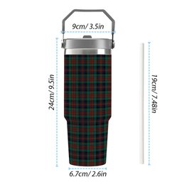 ScotsTee Shop Scottish McDuff Hunting Modern Tartan Flip Straw Tumbler 20oz 30oz