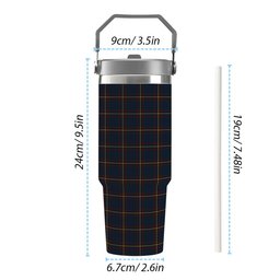 ScotsTee Shop Scottish McLaine of Lochbuie Hunting Tartan Flip Straw Tumbler 20oz 30oz